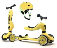 Zestaw SCOOTANDRIDE Kask + Highwaykick1 2w1 jeździk i hulajnoga Lemon