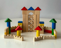 Klocki drewniane zestaw 150 elementów Mumbee 53323