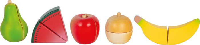 Zestaw drewnianych owoców i warzyw do krojenia z deską i nożykiem Small Foot 12563 zabawki drewniane