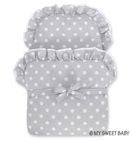 Wiklinowy wózek Podwójna szarość 61699583-My Sweet Baby, zabawki dla dziewczynek