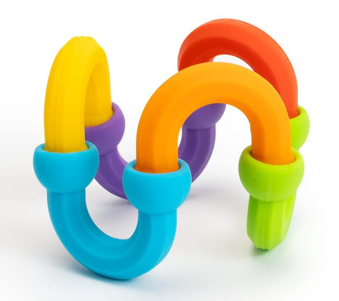 Półokrągłe klocki silikonowe Plip Links Fat Brain Toys FA490-1 klocki dla dzieci