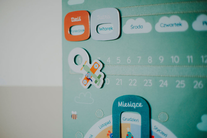 Miękka tablica aktywizująca Mój pierwszy kalendarz Lilliputiens 83894