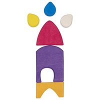 Klocki drewniane układanka Moje kolorowe miasto Goki 58360