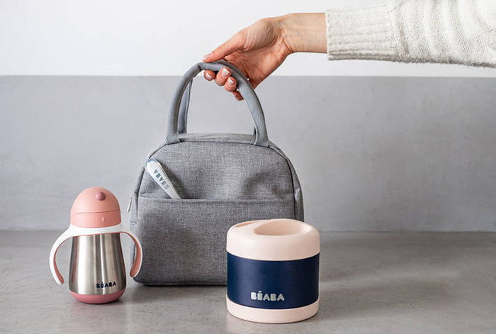 Bidon niekapek ze słomką termobutelka 250 ml old pink Beaba 913482