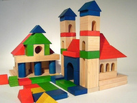 Klocki drewniane o dużych rozmiarach z literkami dla dzieci, XL, 155 el., zabawki konstrukcyjne