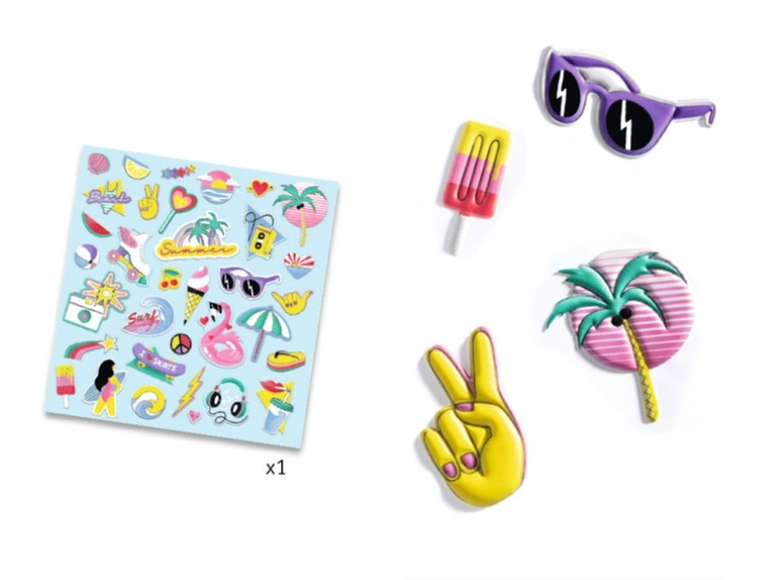 Kalifornia - wypukłe naklejki dla najmłodszych 30 el DJ09262-naklejki dla dzieci