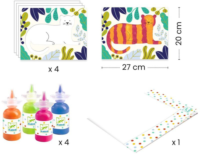 Zestaw artystyczny malowanie palcami Ocean Djeco DJ09858