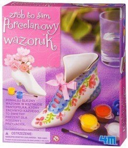 Porcelanowy wazonik - zrób to sam, Art.&Craft, 2758-4M, kreatywna zabawa, zabawki dla dziewczynek