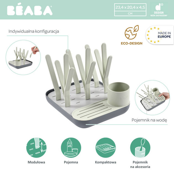 Modułowa suszarka do naczyń butelek i akcesoriów do karmienia Misty Mineral Beaba 911731