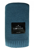 Bambusowy koc Petrol LL5596-Lullalove, kocyki dla dzieci