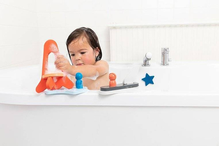 Piankowe puzzle do kąpieli 3D Quutopia Wyprawa na księżyc 172123-Quut, zabawki do kąpieli