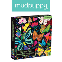 Motyle - świecące w ciemności puzzle 500 el dla całej rodziny MP66640-Mudpuppy, puzzle tekturowe