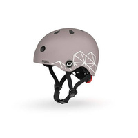 SCOOTANDRIDE Kask XXS-S dla dzieci 1-5 lat Brown Lines lampka LED 96563