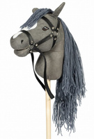 Hobby Horse Koń na kiju szary z otwartą buzią Astrup 84362