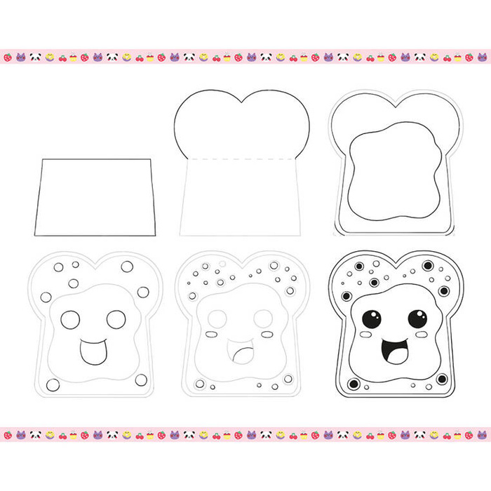 Zestaw kreatywny Rysowanie krok po kroku Modele kawaii 20 rysunków J09156 Janod