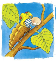 Układanka drewniana na podstawce, Od poczwarki do motyla, 57523-goki, puzzle drewniane, edukacyjne