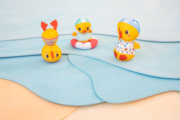 Zestaw 3 kaczuszek do kąpieli Nauka pływania Lilliputiens 83544