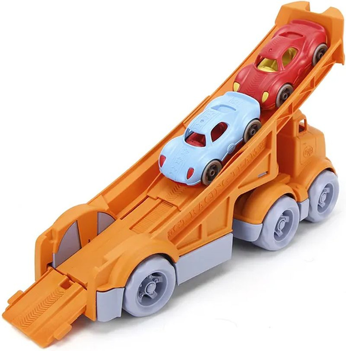 Ciężarówka z rampą wyścigową i autami Green Toys GTRTTK1734