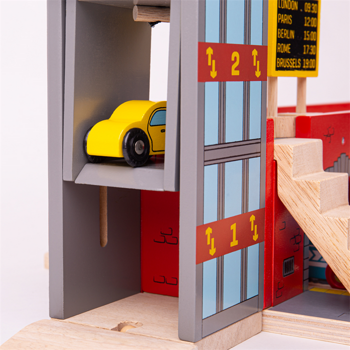 Dodatek do kolejki Dworzec główny BJT272-Bigjigs Rail, kolejka drewniana