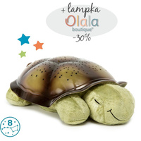 Wielofunkcyjna Lampka i Projektor Żółw kolorowe Konstelacje Cloud b® CLTT-7323-ZZ Twilight Turtle Classic Mocha