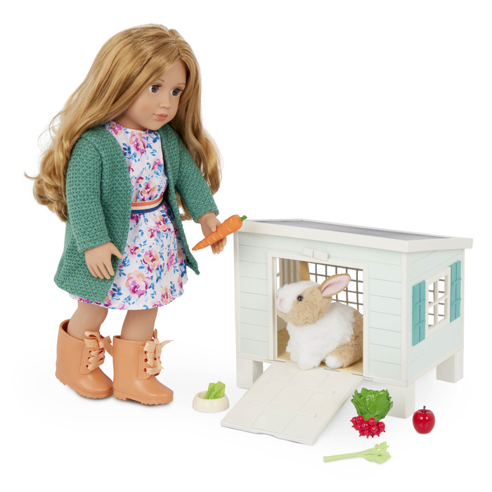 Chatka z króliczkiem i akcesoriami Bunny Hutch Playset Our Generation BD35413Z
