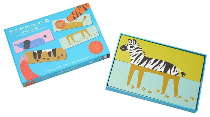 Gra memo i układanka Łapy i Pazury 160240-Manhattan Toy, zabawki rozwojowe