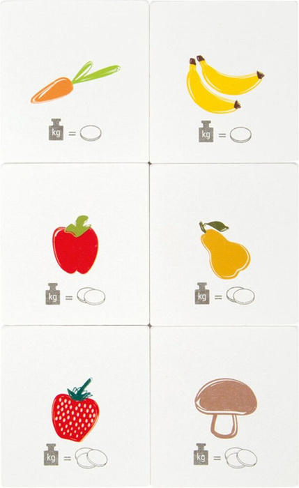 Drewniana waga sklepowa kuchenna dla dzieci Fresh Small Foot 12418 zabawa w kuchnię sklep