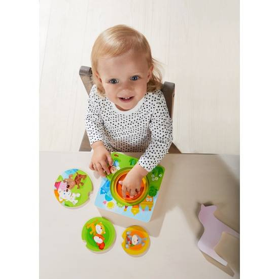 Drewniane puzzle warstwowe Małe zwierzątka 303536-Haba, układanki dla dzieci