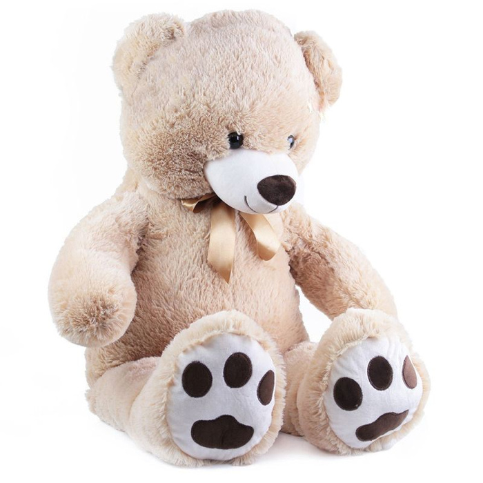 Duży pluszowy miś Fido 100 cm jasnobrązowy z zawieszką Rappa 891500