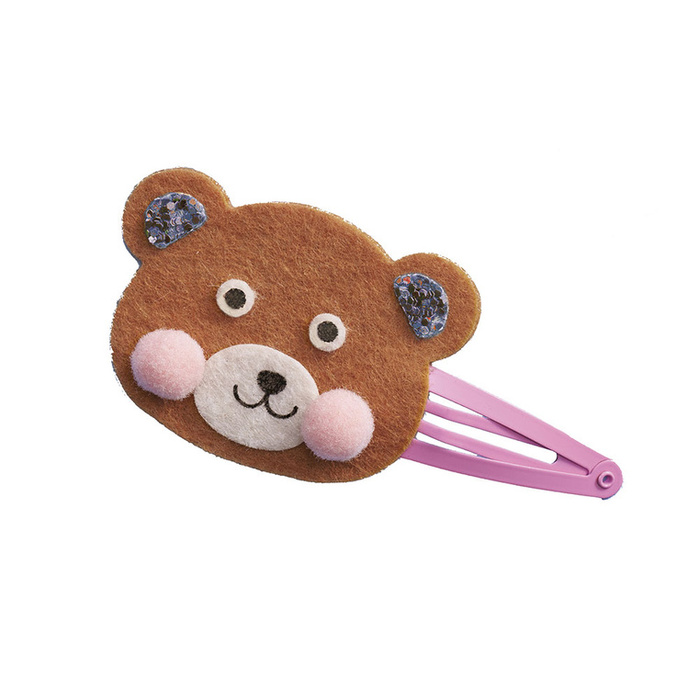 Zestaw kreatywny do tworzenia biżuterii brokatowe spinki do włosów Leśne zwierzątka Janod J09180