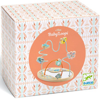 Drewniana zabawka wczesnorozwojowa Boby Loopi Djego DJ06141 pętla motoryczna z lustrem