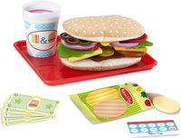 Bar kanapkowy drewniany zestaw do robienia kanapek restauracja 41650 Melissa & Doug