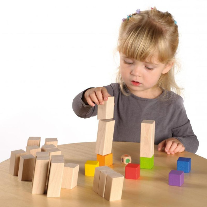 Klocki drewniane balansujące wieże Tricky Blocks Erzi 42363 Gry zręcznościowe dla dzieci