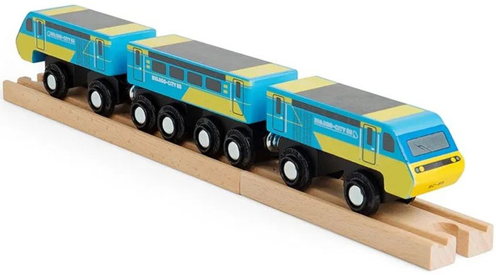 Drewniany pociąg do kolejki dla dzieci Intercity Bigjigs Rail BJT502