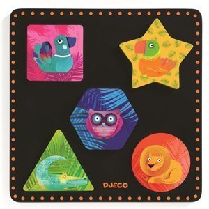 Drewniane puzzle Geochic DJ01050-Djeco, zabawki edukacyjne