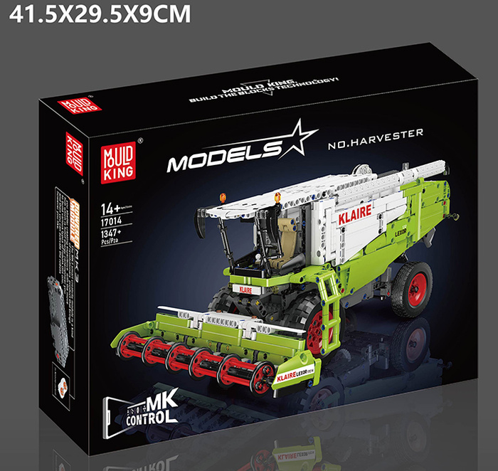Klocki konstrukcyjne Mould King 17014S Harvester zdalnie sterowany Model kombajnu 1347 elementów
