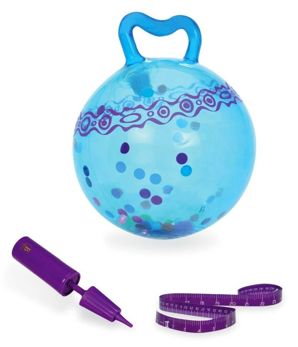 Niebieska piłka przezroczysta z uchwytem BX2162Z-B.Toys, skoczek dla dzieci