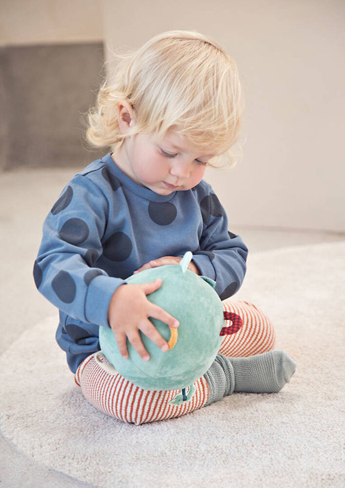 Piłka sensoryczna z pozytywką wielofunkcyjna miękka pluszowa Smok Joe 83397 Lilliputiens