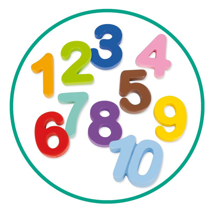 Puzzle dla dzieci domki i cyferki 1-10 Goula 55260 Nauka przez zabawę