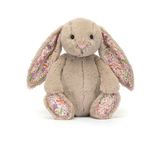 Króliczek z kwiecistymi uszami beżowy Petal 31 cm Jellycat maskotki BPM3BM