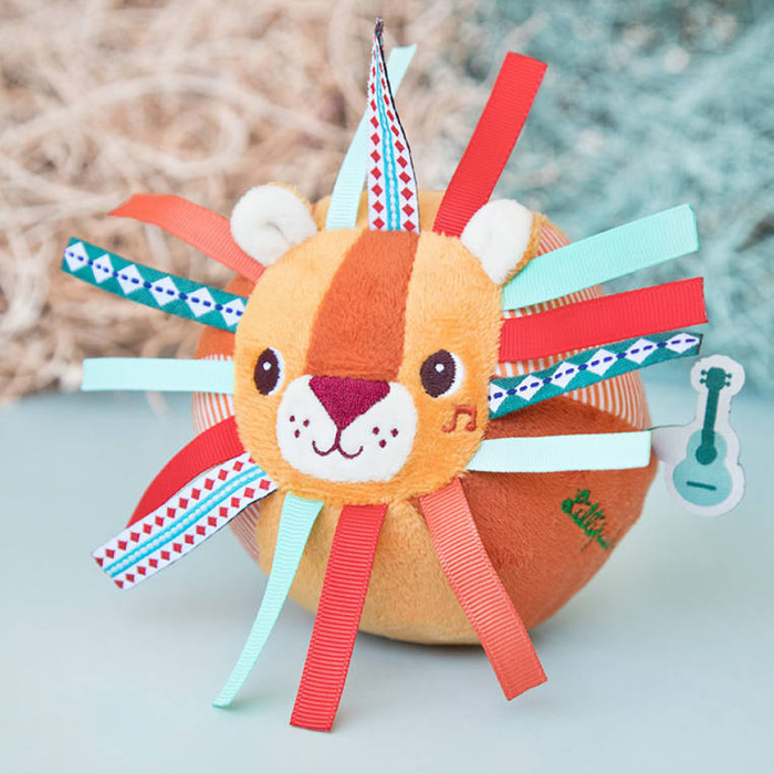 Piłeczka sensoryczna z dzwoneczkiem i wypustkami Lew Jack 83476 LILLIPUTIENS