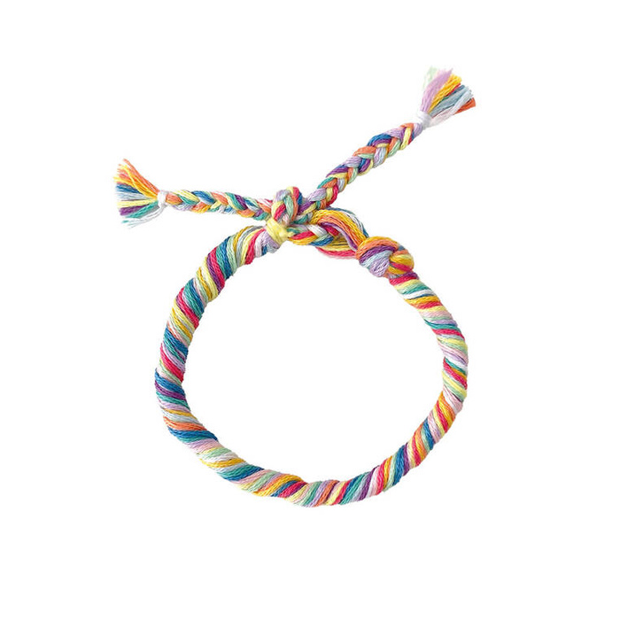 Zestaw kreatywny do tworzenia biżuterii Tęczowe bransoletki 30 szt. J09134 Janod