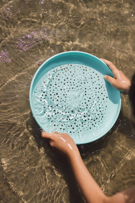 Gra latający dysk i sitko 2w1 Frisbee Vintage Blue 171966-Quut, zabawy w plenerze