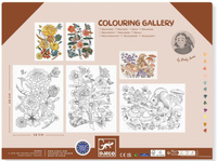 Obrazy do kolorowania w teczce Las Djeco DJ08696 komplet 3 dużych obrazów