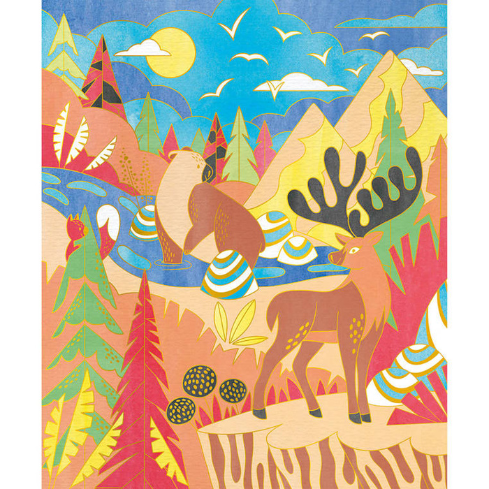 Zestaw kreatywny Złote kontury Zwierzęta Janod J07959