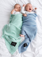 Bambusowy koc Delicious mint miętowy LL0393-Lullalove, kocyki dla dzieci