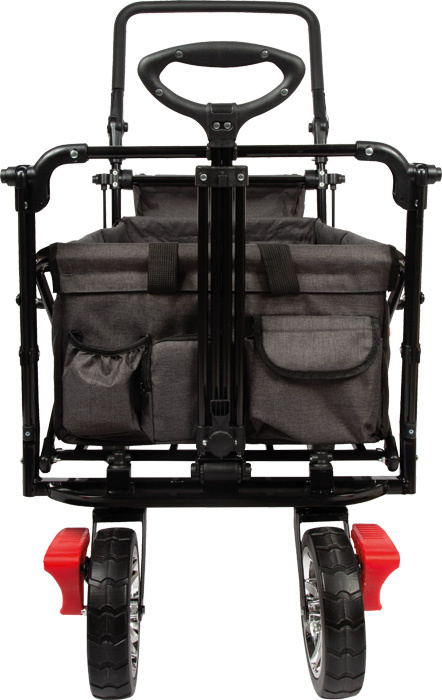 Przyczepka wózek do ciągnięcia dla dzieci z osłoną przeciwdeszczową i składanym daszkiem Small Foot 12729