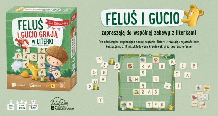 Feluś i Gucio grają w literki Nasza Księgarnia gry edukacyjne dla dzieci