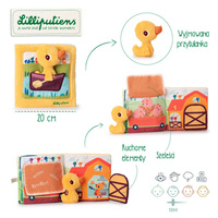 Książeczka aktywizująca z mini-przytulanką Na farmie Kaczorek Gaspard Lilliputiens 83548