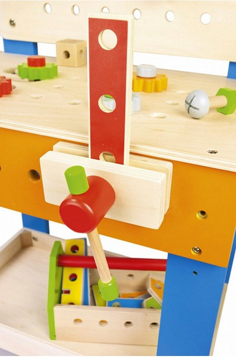 Drewniany warsztat z narzędziami dla dzieci, Czas na naprawę, zabawki dla chłopców